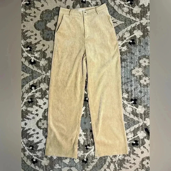 Little Lies Tan Corduroy Pants Slacks Small - Picture 2 of 5